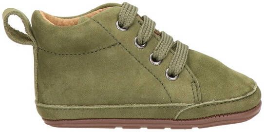 Nelson Kids nubuck babyschoenen kaki