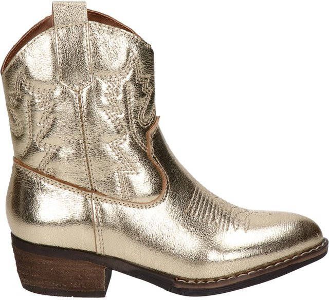 Nelson Kids leren cowboylaarzen goud