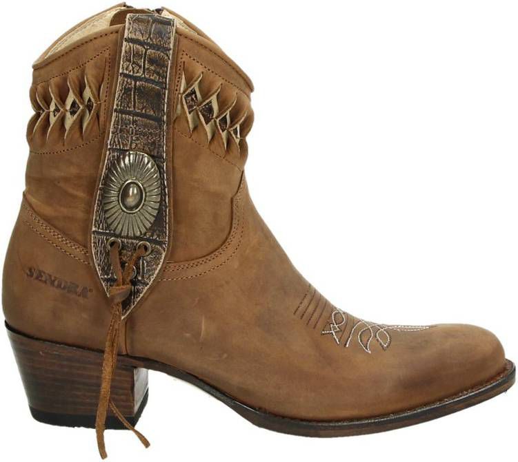 Sendra 14095 Debora nubuck cowboylaarzen cognac