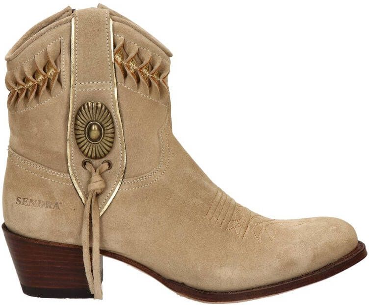 Sendra Debora Flex Insa suède cowboylaarzen beige