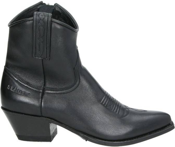 Sendra 13504 Lia Flex leren cowboylaarzen zwart