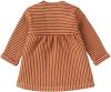 Noppies gestreepte A-lijn jurk Melmoth met biologisch katoen roestoranje/ecru online kopen
