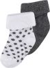 Noppies  Sokken (2 paar) Dot dark grey melange Grijs Gr.Pasgeborene (0 6 jaar) Jongen/Meisjes online kopen