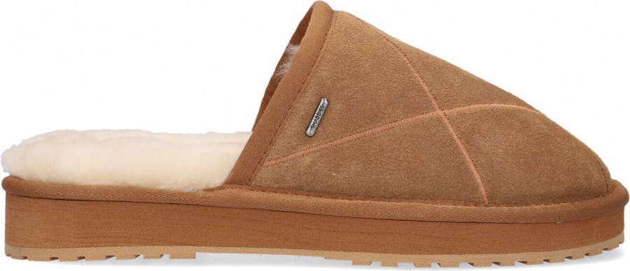 Shabbies House Slipper Suede with double face , Bruin, Dames