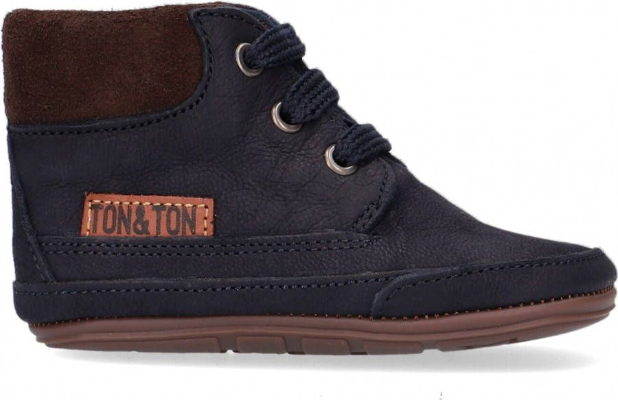 Ton & Ton Blauwe Babyschoenen Pb20w016