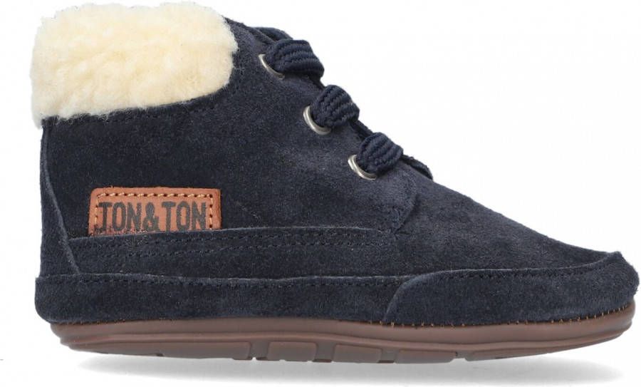 Ton & Ton Blauwe Babyschoenen Pb20w016