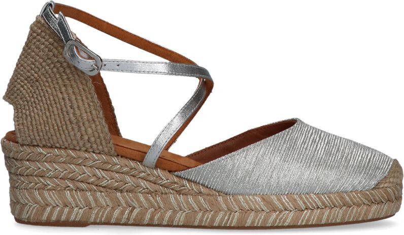 Unisa Caude Glitter leren sleehakken zilver