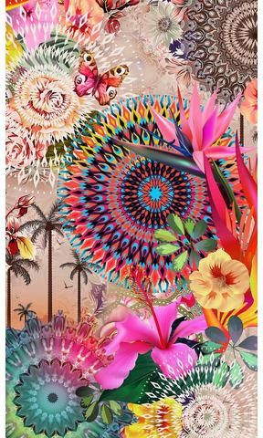 hip Strandlaken Maelli met mandala's, bloemen & vlinders(1 stuk )