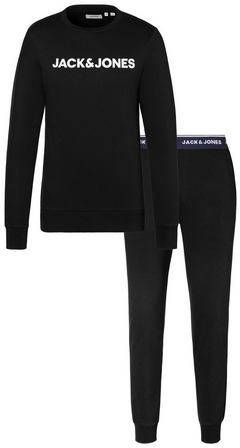 JACK & JONES sweater + joggingbroek JACLOUNGE black