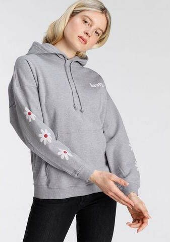 Levi's ® Sweatshirt GRAPHIC RIDER HOODIE met bloemgarnering aan de mouwen