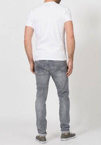 Petrol Industries slim fit jeans Seaham met riem dusty silver