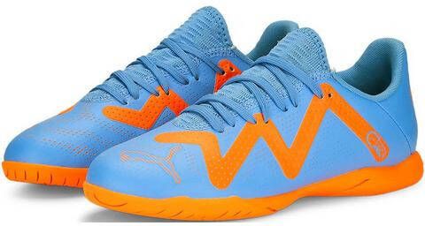PUMA Future Play Zaalvoetbalschoenen(IN)Kids Blauw Oranje Wit