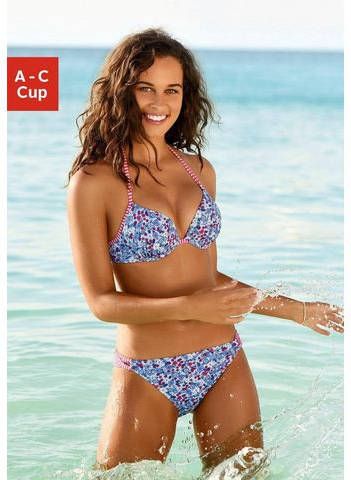 s.Oliver RED LABEL Beachwear Push upbikinitop Jill met patroonmix
