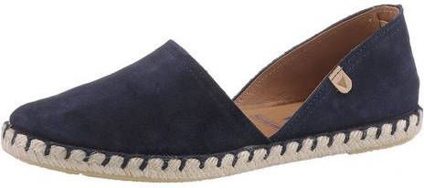 Verbenas Carmen Serraje suède espadrilles donkerblauw