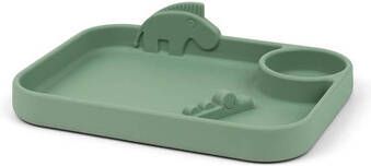 Done by Deer Baby Accessoires Peekaboo Compartment Plate Groen