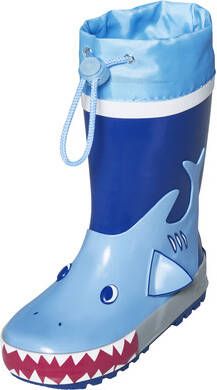 Playshoes Shark gevoerde regenlaarzen blauw