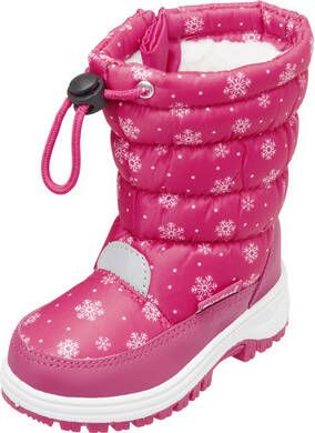 Playshoes Outer Space snowboots sneeuwvlokjes roze