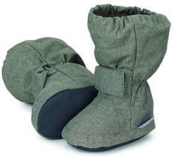 Sterntaler Babyschoen groen gem&#xEA, leerd