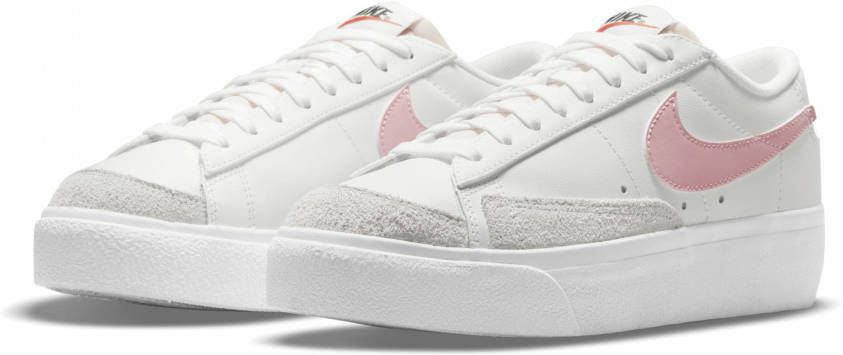 Nike Blazer Low Platform Damesschoen White/Summit White/Black/Pink Glaze Dames