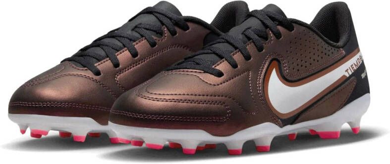 Nike Kids Nike Tiempo Legend 9 Club Gras/Kunstgras Voetbalschoenen(MG)Kids Paars Wit Brons