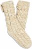 Ugg Laila sokken met strik en fleece voering voor Dames in Cream, Acrylmix online kopen