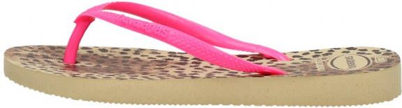 Havaianas Slim slipper met panterprint