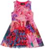 Desigual gebloemde jurk roze/rood/paars online kopen