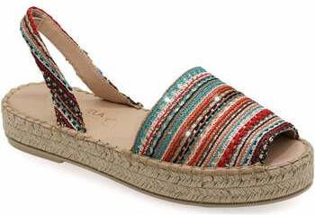 Espadrilles Platte leren espadrilles met open neus