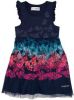 Desigual A-lijn jurk met all over print en pailletten donkerblauw/fuchsia/mintgroen online kopen