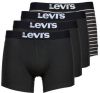 Levis Boxershorts Solid Basic Boxer And Vintage Stripe 4P Zwart online kopen