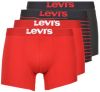 Levis Boxershorts Solid Basic Boxer And Vintage Stripe 4P Rood online kopen