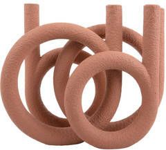 Present Time Decoratieve objecten Candle holder Rings polyresin Q4 20 Oranje