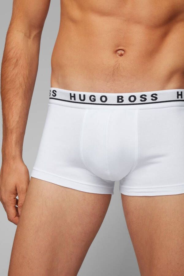 Hugo Boss Lot de 3 boxers stretch à ceinture logo , Wit, Heren