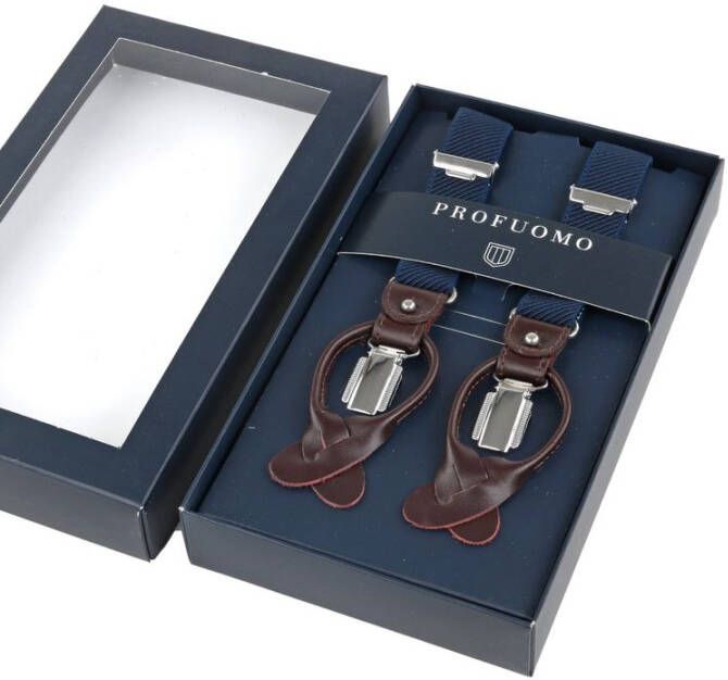 Profuomo Originale Bretels marine, Effen