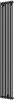 Plieger Venezia designradiator enkel verticaal 1970x304mm 970W zwart grafiet (black graphite) online kopen