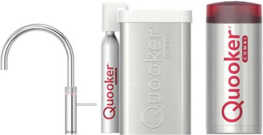 Quooker Cube Fusion Round RVS met Combi+ Boiler