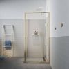 Sealskin Contour Draaideur met zijwand 100x100x200 cm, 6 mm helder veiligheidsglas met antikalklaag Goud geborsteld online kopen