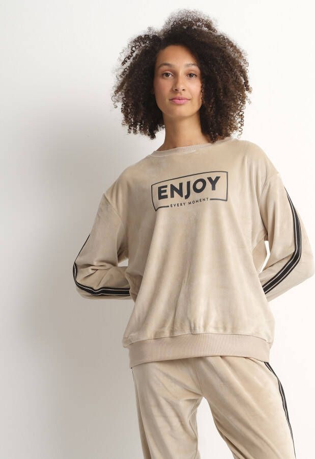 terStal Dames Velours huispak(enjoy)beige in