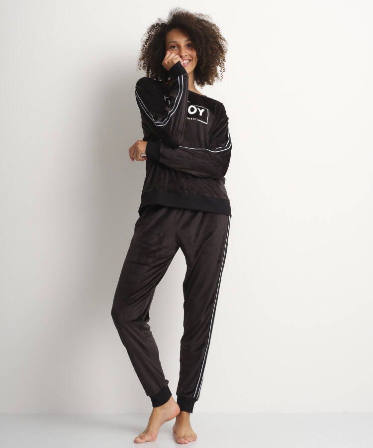 terStal Dames Velours huispak(enjoy)zwart in