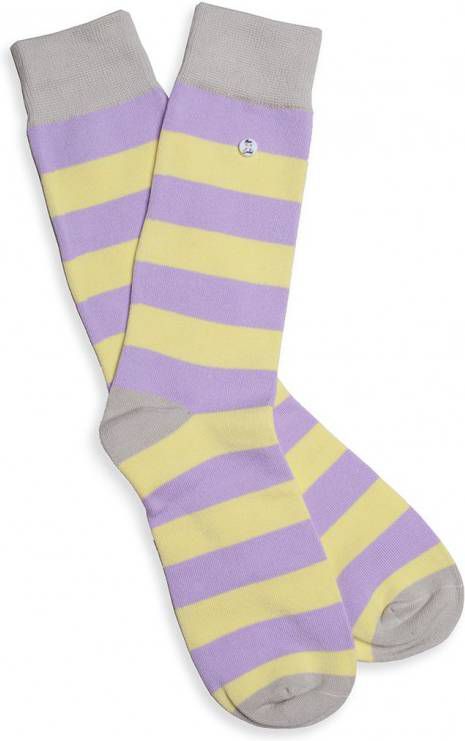 Alfredo Gonzales sokken Stripes Purple lila/geel