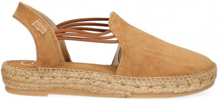 Toni Pons Nuria suède espadrilles cognac