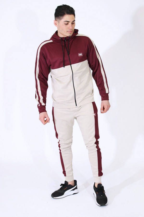 Bravo Jeans Joggingpak huispak heren rood 006