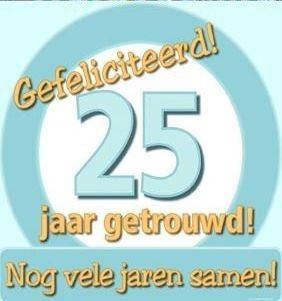 Paperdreams Huldeschild speciaal 25 Jr Getrouwd