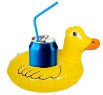 Merkloos Opblaasbare Drankhouder Eend 34 Cm