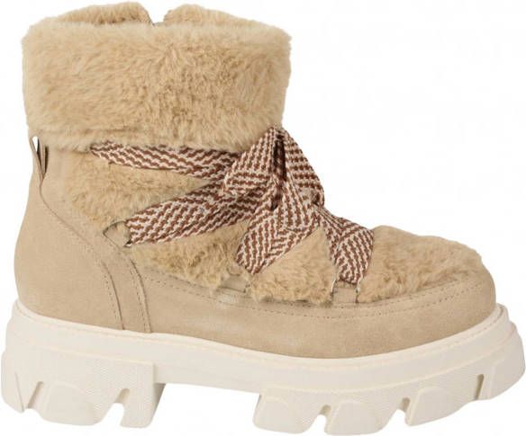 Dwrs Harbin Bikerboots , Beige, Dames