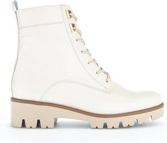 Gabor Veterlaarsjes rundkreuklakleer Comfort wit