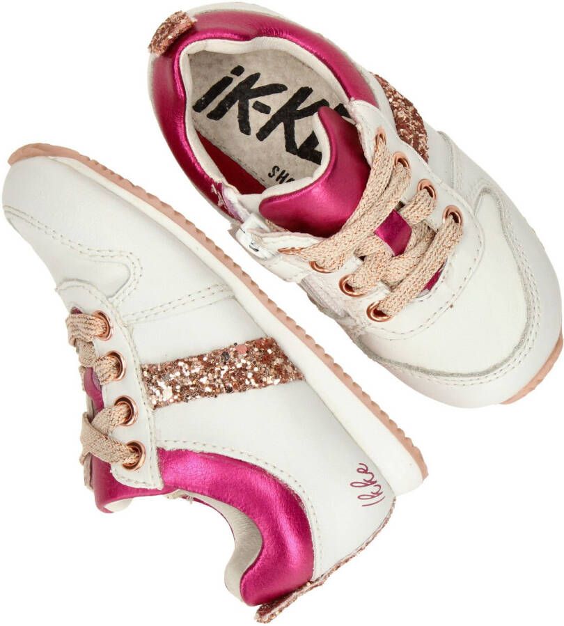 Ikke IK KE Sneaker Meisjes Wit/Roze