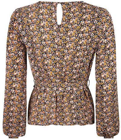 Lofty Manner gebloemde top Lisanne bruin/geel/zwart