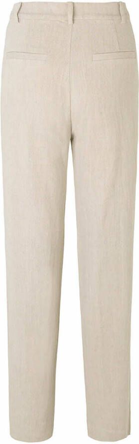 Modström Park high waist straight fit pantalon in linnenblend