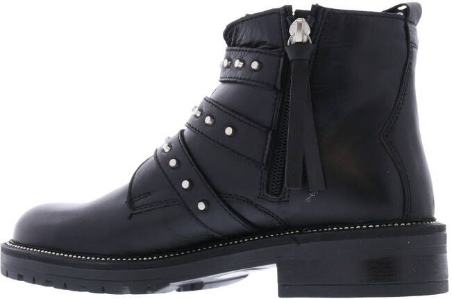 Paris Punk Biker studs met riem , Zwart, Dames